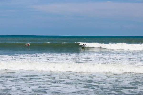Surfers in the water